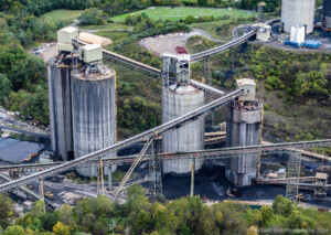 Aerial Drone picture of coal mine in OH