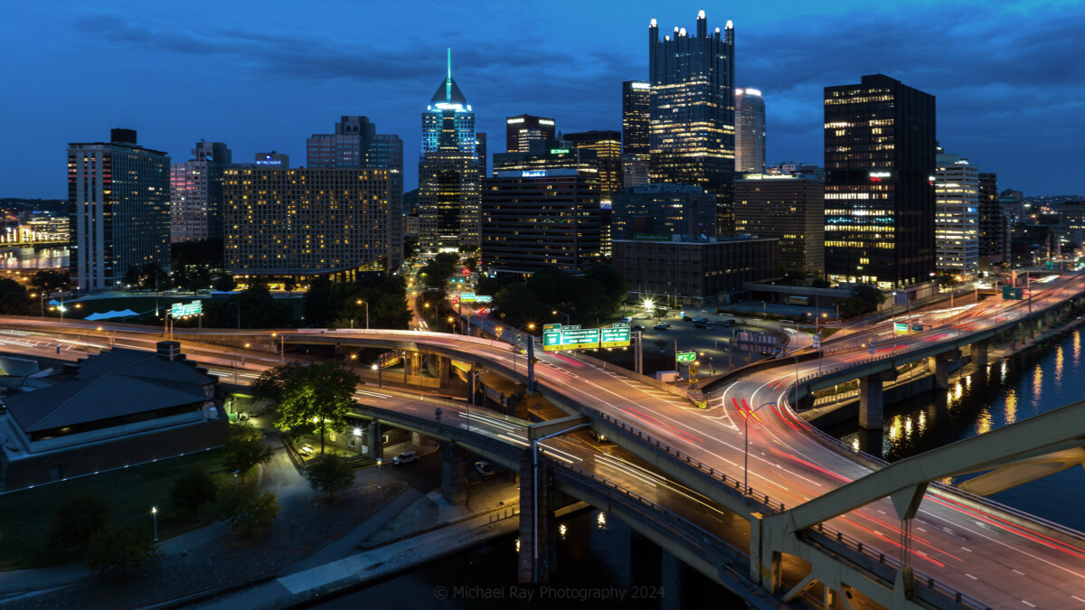 Creating Drone Hyperlapse Videos of Pittsburgh at Night