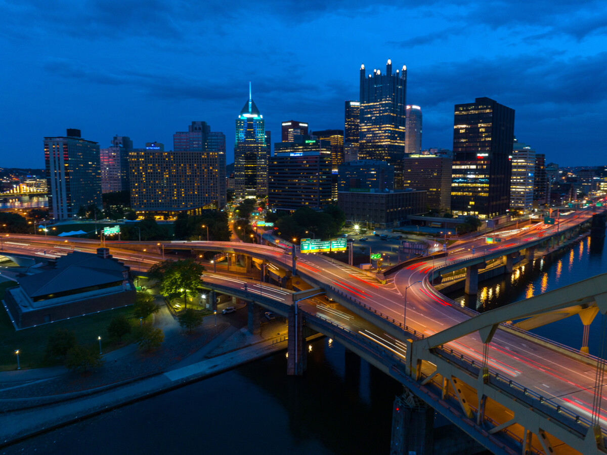 Pittsburgh Skyline Drone Hyperlapse video