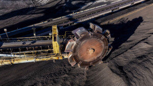 coal mover aerial drone photo